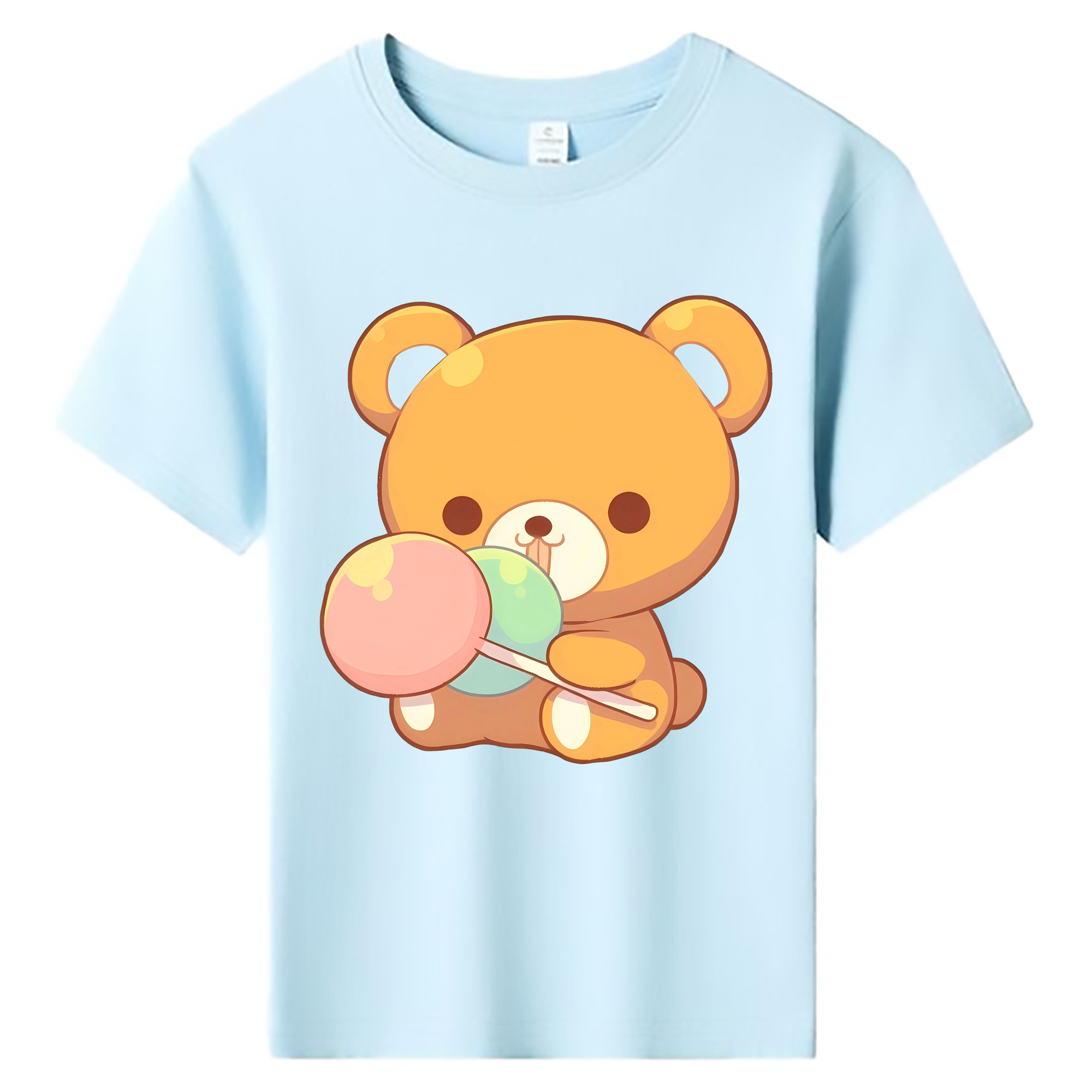 （画像用） リラックマ リラックマ キイロイトリ Rilakkuma Korilakkuma Kiiroitori 綿100％キッズTシャツ（フロントプリント）